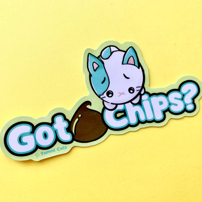 Minty - Got Chips? 3" Vinyl Sticker - Yummi Cats