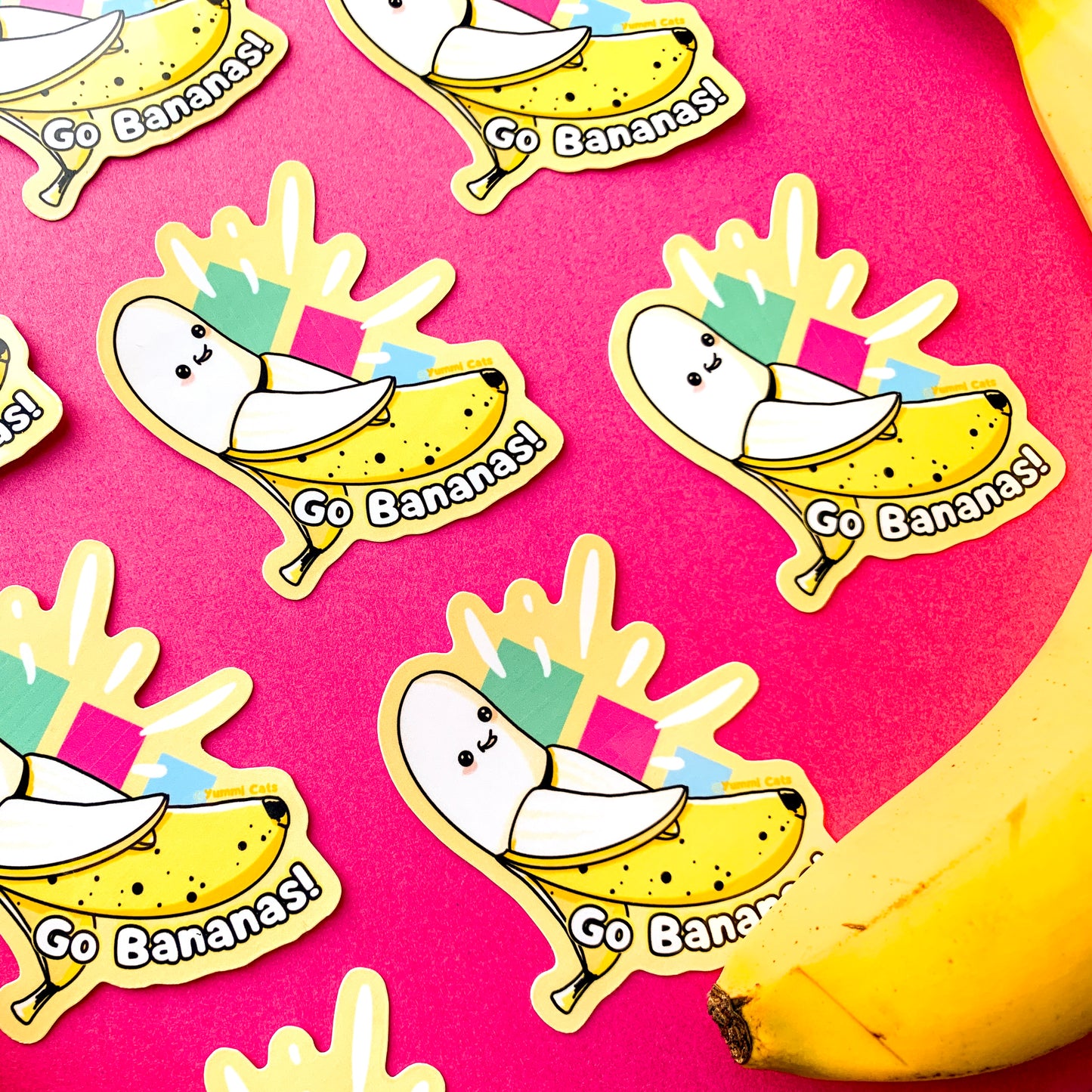 Banana Pal - Go Bananas! 3" Vinyl Sticker - Yummi Cats