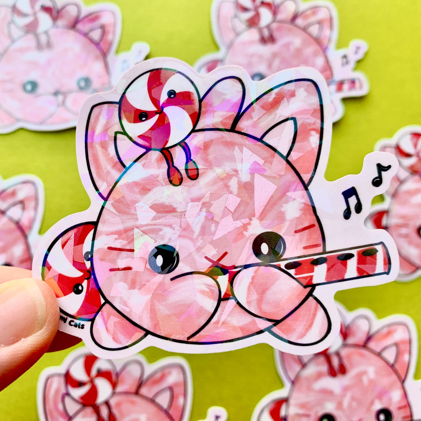 Piper - Pied Piper and her Peppermint Pals 3" Vinyl Sticker - Yummi Cats