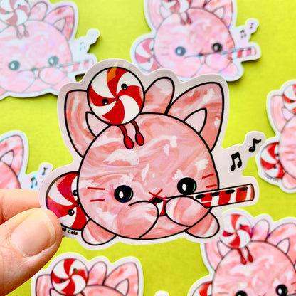 Piper - Pied Piper and her Peppermint Pals 3" Vinyl Sticker - Yummi Cats