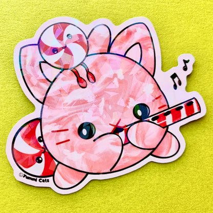 Piper - Pied Piper and her Peppermint Pals 3" Vinyl Sticker - Yummi Cats