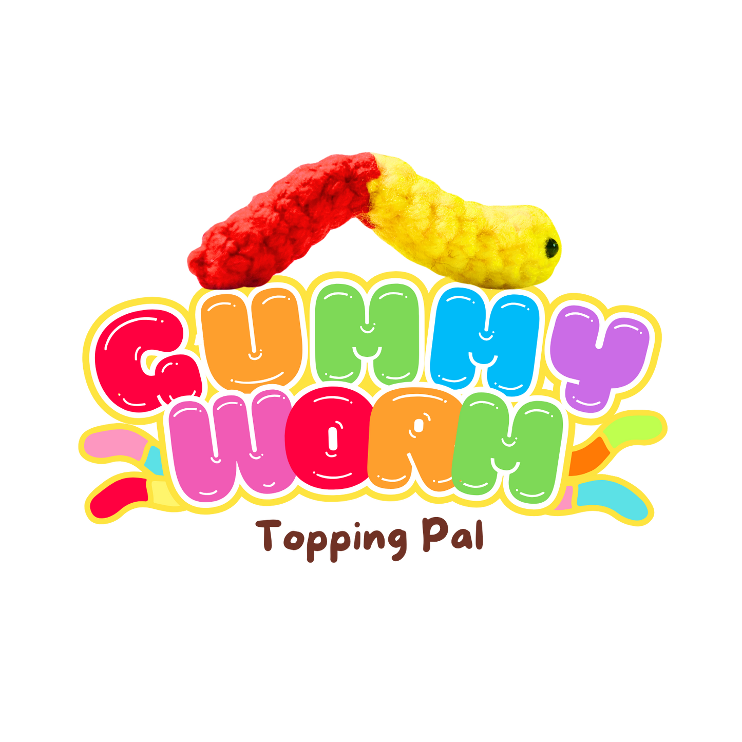 Gummy Worm Topping Pals 3-Pack - Yummi Cats